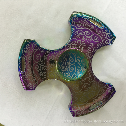 Tornado fidget hand spinner tri spinner triangle spinning top toys rainbow metal fidget spinner antistress finger gyro